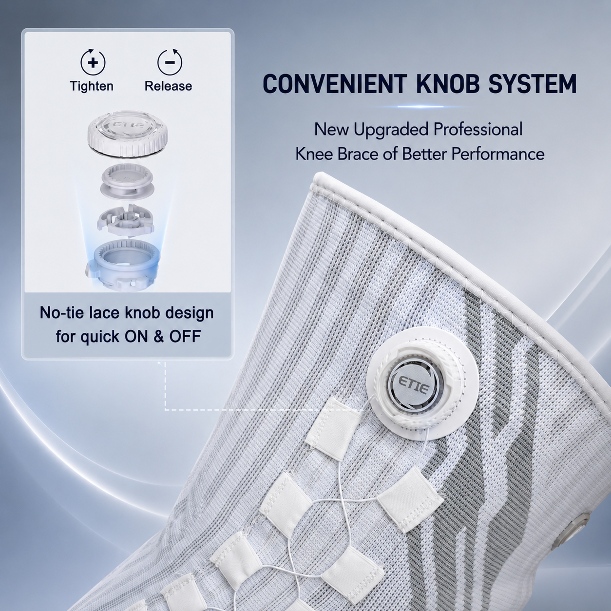 Adjustable Twist-to-Fit Knee Brace
